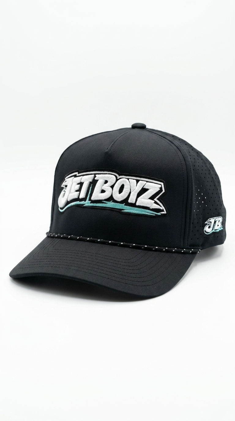 Jet Boyz Performance Snapback Hat - Black