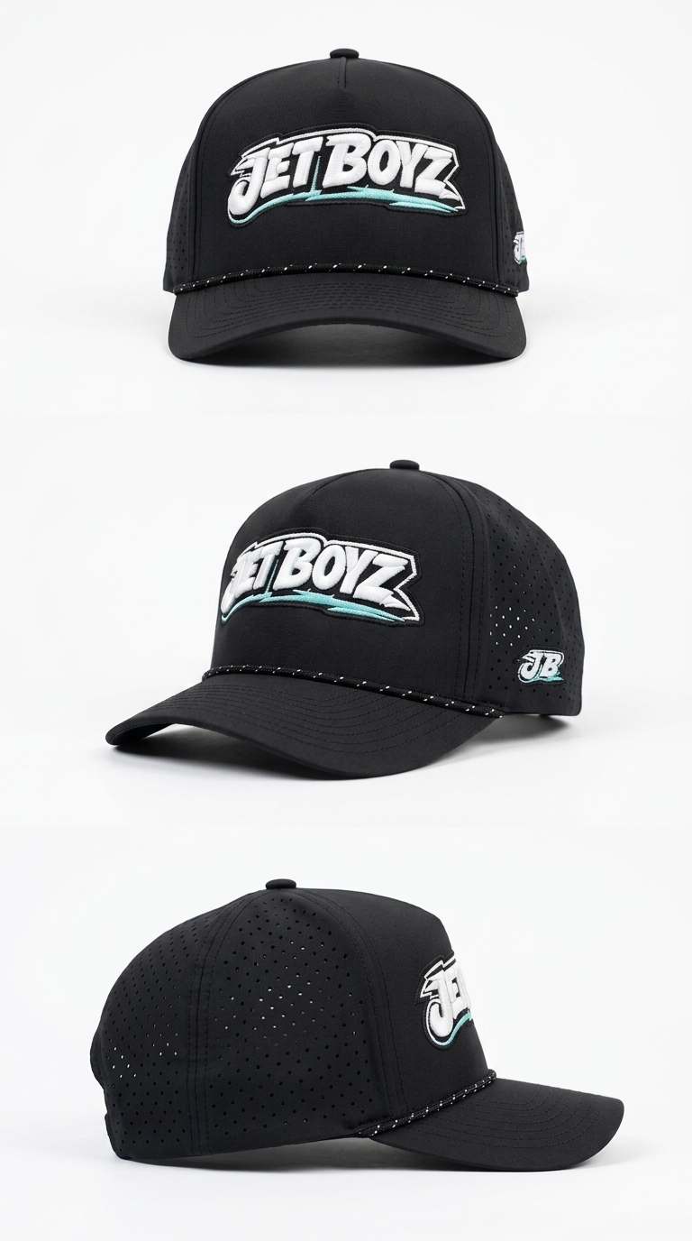 Jet Boyz Performance Snapback Hat - Black