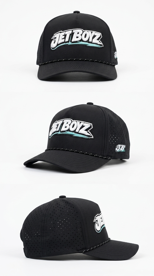 Jet Boyz Performance Snapback Hat - Black