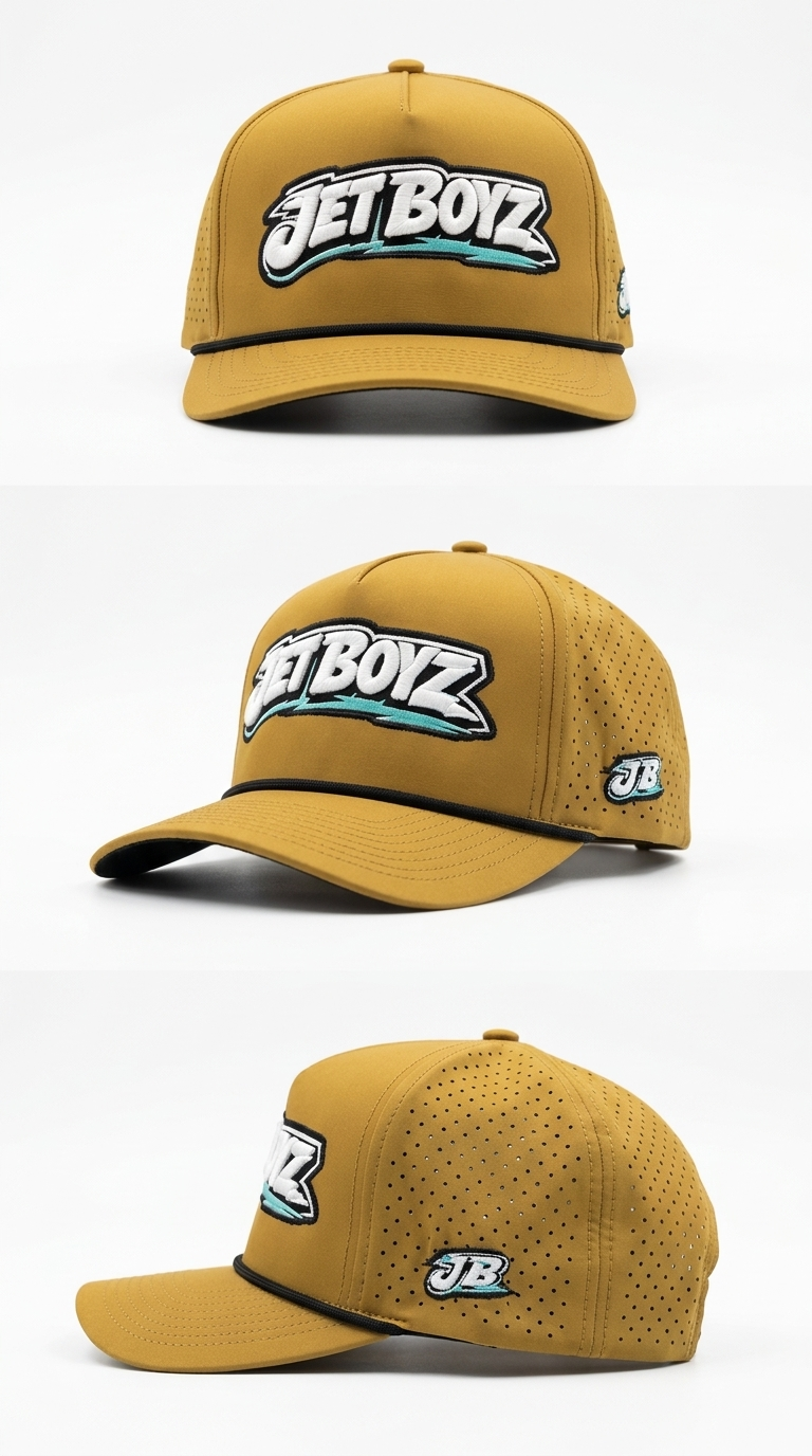 Jet Boyz Performance Snapback Hat - Khaki