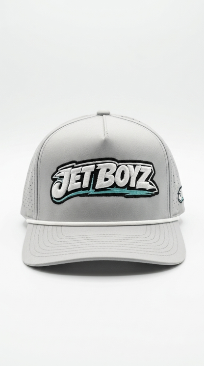 Jet Boyz Performance Snapback Hat - Silver/white